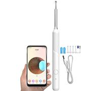 Ear Wax Removal Kit Security Smart, Non-Slip Design Ear Cleaner Camera, HD Endoscope, Compatible with iOS and Android Devices(White Color)