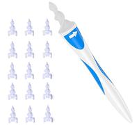 Ear Wax Removal Kit - Smart Q-Grip Spiral Ear Cleaner with 16 Washable Tips, Safe and Soft for Kids & Adults