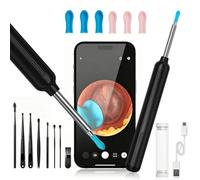 Ear Wax Removal Kit Wireless Otoscope,WiFi 1920P HD Ear Camera & 6 LED Lights for iPhone, iPad and Android Smartphones, 3.5mm Smart Visual Ear Cleaner Tool with Soft Tips