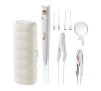 Ear Wax Removal - Led Ear Cleaner, Portable Earr Spoon | Aural Hygiene Precision Tool Set for Visual Canal Debris Extraction Children Adults Travel Home Camping