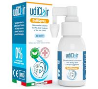 Ear Wax Removal Spray Bottle 50ml Clinically Proven - UdiClair SoftSpray Dissolves Excessive Hardened Earwax Prevents Plugs - Isotonic Chamomile Solution Suitable for Adults Elderly Kids Made in Italy