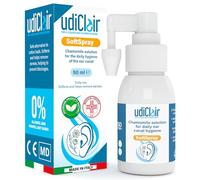 Ear Wax Removal Spray Bottle 50ml Clinically Proven - UdiClair SoftSpray Isotonic Chamomile Solution Made in Italy for Adults Elderly Children - Dissolves Excessive Hardened Earwax Prevents Plugs