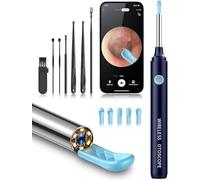 Ear Wax Removal Tool Camera - Ear Cleaner Removal Kit with 1080P Cleaning Tool with 6 Ear Spoon, Cleaner for iPhone & Android Phones - Blue