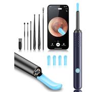 Ear Wax Removal Tool Camera - Ear Cleaner with Camera, Hassle Instant Removes Ear Wax,1080P HD Camera Lens & 7 Pcs Ear Set - Ear Cleaning Kit with 4 Ear Pick(Blue)
