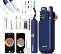 Ear Wax Removal Tool Camera with Wireless WiFi,Ear Wax Removal Tool with Flexible Visual 1080P Earscope,Ear Cleaner with Painless Tweezers/Spade/Spoon/Pick,Ear Wax Removal Kit for Family