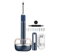 Ear Wax Removal Tool Ear Cleaner With Tweezers 1080P HD Ear Camera Set, Smart Endoscope With Storage Base, Household Multifunctional Otoscope, Powerful Wifi Chip (Color : Blue B, Size : Set)