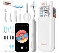 Ear Wax Removal Tool with Camera & 1080P FHD Otoscope, Smart WiFi Ear Cleaning Kit with Flexible Silicone Tips & Tweezers, Ear/Nose/Throat Examination, Safe for Adults Kids Pets, Android/iOS Support