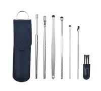 Ear Wax Remover 6Pcs/Set Ear Cleaner Earpick Sticks Wax Removal Tool Care Ear Cleanser Spoon Earwax Remover(Blue)