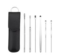 Ear Wax Remover Ear Cleaner Earpick Sticks Wax Removal Tool Care Ear Cleanser Spoon Earwax Remover(Black)