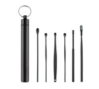Ear Wax Remover Ear Cleaner Earpick Sticks Wax Removal Tool Care Ear Cleanser Spoon Earwax Remover(Black)