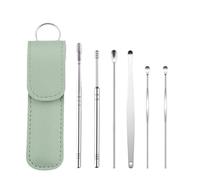 Ear Wax Remover Ear Cleaner Earpick Sticks Wax Removal Tool Care Ear Cleanser Spoon Earwax Remover(Green)