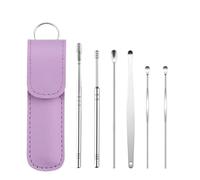 Ear Wax Remover Ear Cleaner Earpick Sticks Wax Removal Tool Care Ear Cleanser Spoon Earwax Remover(Purple)