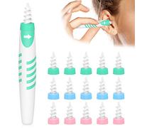 Ear Wax Remover, Ear Wax Removal Tool with 16 pcs Soft Silicone Washable Tips, Spiral Earwax Removal Cleaning Kit for Adults Kids