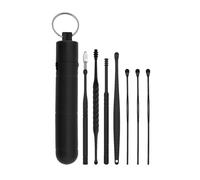 Ear Wax Remover Earpick Sticks Earwax Remover Ear Pick Cleaning Earwax Removal Tool Ear Cleansing Tool Set(Black)