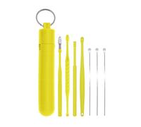 Ear Wax Remover Earpick Sticks Earwax Remover Ear Pick Cleaning Earwax Removal Tool Ear Cleansing Tool Set(Yellow)