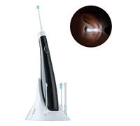 Ear Wax Remover, Goglor Sonic Vibration Electric Spiral Ear Cleaner with LED Light, Reusable Safe and Soft Earpick Spoon Earwax Cleaning Tool Kit with 3 Replacement Heads for Adults and Kids