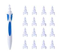Ear Wax Remover, Q Grips Earwax Removal-Spiral Ear Wax Removal Tool, Reusable Earwax Removal Kit Safe Ear Cleaner with 16 Pcs Soft and Flexible Replaceme