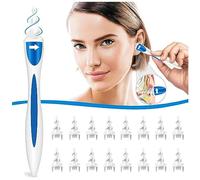 Ear Wax Remover, Q Grips Earwax Removal-Spiral Ear Wax Removal Tool, Reusable Earwax Removal Kit Safe Ear Cleaner with 16 Pcs Soft and Flexible Replaceme 1