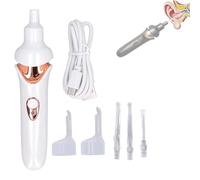 Ear Wax Remover, Safe & Painless Electric Ear Scoop,Ear Cleaner Ear Wax Remover, Ear Suction Wax Remover, Ear Vacuum Cleaner, Earwax Remover Tool, with LED Light for Earwax Removal (White)