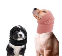 Ear Wraps for Dogs, Soft Dog Ear Muffs Dog Noise Cancelling Ear Muffs Breathable Dog Ear Cover Quiet Ears for Dogs Cats Neck and Ear Warmer (Pink & Black, L)