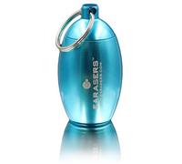 EARasers Ear Plugs Case - Waterproof Aluminium Keyring Carry Case for Your Earplugs - Aqua