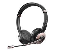 Earbay Bluetooth Headset, Wireless Headphones with Microphone Noise Cancelling, On Ear Headphones with Mic Mute, Handsfree PC Headsets for Zoom/Ms Teams/Skype 26H Playtime|Dual Connect|Laptop