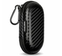 Earbud Case, RISETECH Earphone Carrying Case Holder EVA Headphone Storage Bag Small Zipper Pouch for EarPods, AirPods, Beats Flex X, Urbests3, Powerbeats, Bose SoundSport Wireless, with Carabiner