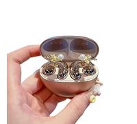 Earbud Charm Compatible with Oppo Enco Clip 2, Decorative Rhinestone Accessory for Clip-On Earphones (Gold Tail)