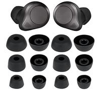 Earbud Tips Replacement Silicone Tips Soft Rubber Silicone Eargel Cover, Compatible with Jabra Elite 75t/ 65t/ Active/ 7 Pro/ Elite 3/ Elite S/M/L Black 6 Pairs