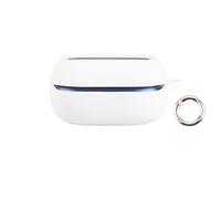 Earbuds Case Cover Compatible for JBL LIVE Flex 4, Earphone Cases Headphone Silicone Shell Ear Buds Box Headset Storage Sleeve with Round Buckle(Case Only) (white)