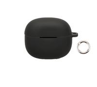 Earbuds Case Cover Compatible for REDMI Buds 8, Earphone Cases Headphone Silicone Shell Ear Buds Box Headset Storage Sleeve with Round Buckle(Case Only) (black)