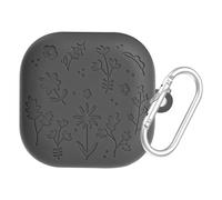 Earbuds Case, Silicone Protective Cover & Engraved Flower Case for Daily Carry, Outdoor Travel & Daily Commute, for Samsungs Galaxy Buds4/4Pro Users, Fashion Enthusiasts and Casual Users