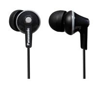Earbuds In-Ear Wired Black Ergonomic Lightweight Compact Silicone Tips Earphones