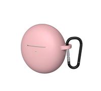 Earbuds Silicone Case Cover Compatible for HUAWEI FreeBuds 7i, Wireless Earphone Headphone Cases Shell Ear Buds Box Headset Protective Storage Sleeve with Carabiner (Case Only) (pink)