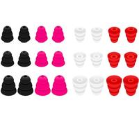 Earbuds Tips 12 Pairs Replacement Triple Flange Conical EarTips Earbuds Eartips for Most in-Ear Earphones (Sony/Beats/AKG/KZ etc.),S/M/L 12 Pairs, Black/White/Red/Pink (4314C)