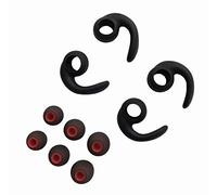 Earbuds Tips Soft Silicone Sport Grips Earphones Stabilizer Fins Wing for in-Ear and Ear Canal Earbuds (2Black-M)