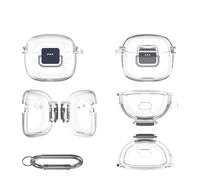 Earbuds TPU Case Cover Compatible for JBL Tune Flex 2, Wireless Earphone Headphone Cases Shell Ear Buds Box Headset Protective Storage Sleeve with Hook(Case Only) (transparent)