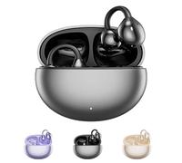 Earclip Earbuds Wireless Bluetooth, Ear Clip Headphones, Clip on Earbud, Open Ear Ai Translation Ear buds, Real Time Language Translator Earbuds, Ipx5 Waterproof, for IOS and Android(Black,Normal)
