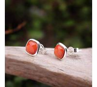 Eardrop S925 Eardrop S925 Sterling Silver Jewelry Hand Silver Thai Earrings Female Facets Black Agate Earrings Red South, Silver 925, LJBLEUSK