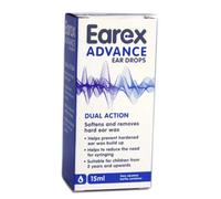 Earex Advance - removes hard ear wax- prevent ear wax build up - easy squeeze bottle - 12ml