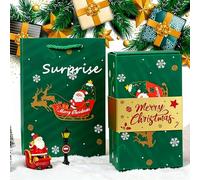 EARFORU Surprise Box Gift Box - Creating the Most Surprising Gift, 2025 Surprise Gift Box Explosion for Money, Christmas Pop-Up Surprise Cash Explosion with Confetti, Fun DIY (Green Merry Christmas)