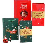 EARFORU Surprise Box Gift Box - Creating the Most Surprising Gift, 2025 Surprise Gift Box Explosion for Money, Christmas Pop-Up Surprise Cash Explosion with Confetti, Fun DIY (Red+Green)