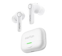 EarFun Air Pro 4+ Adaptive Noise Cancelling Earbuds, Noise Cancelling Headphones Bluetooth 6.0 Dual Drivers, Qualcomm aptX Lossless Snapdragon Sound, 6 Mics AI CVC Calls Hi-Res Sound, LDAC, 54H, White