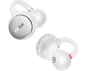 EarFun Clip Open Ear Headphones, Clip on Earphones Wireless Bluetooth 6.0 Headphones, Adaptive Comfort with Secure Fit, LDAC, 2 Mics AI ENC Call, Hi-Res Audio, 40H Playtime, IP55, White