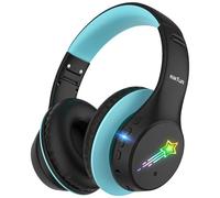 EarFun Kids Headphones Wireless with LED Lights, 74/85/94dB, 90H Playtime | Bluetooth 5.4, USB C Charging, Built-in Mic, Over Ear Headphones, Volume Limit, Hi-Fi Stereo Sound for Toddler Boys Girls