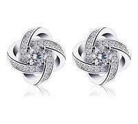 Earings for Woman Silver Earrings Studs Cubic Zirconia Gemini Sets