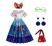 EARJIA Encnato Dress up for Girls Princess Mirabel Isabella Costume for Kids Birthday Christmas Halloween Carnival Outfit with Accessories