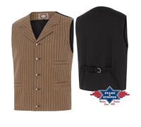 Earl Brown Vest Old West Stars And Stripes Men