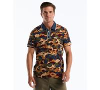 Earl Camo Print Polo In Sargasso Sea