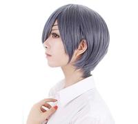 Earl Ciel Phantomhive Cosplay Short Gray Wig Black Butler Anime Kuroshitsuji Cosplay Heat Resistant Synthetic Hair with Wig Cap Black Butler Gray